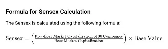 Formula for sensex calculation